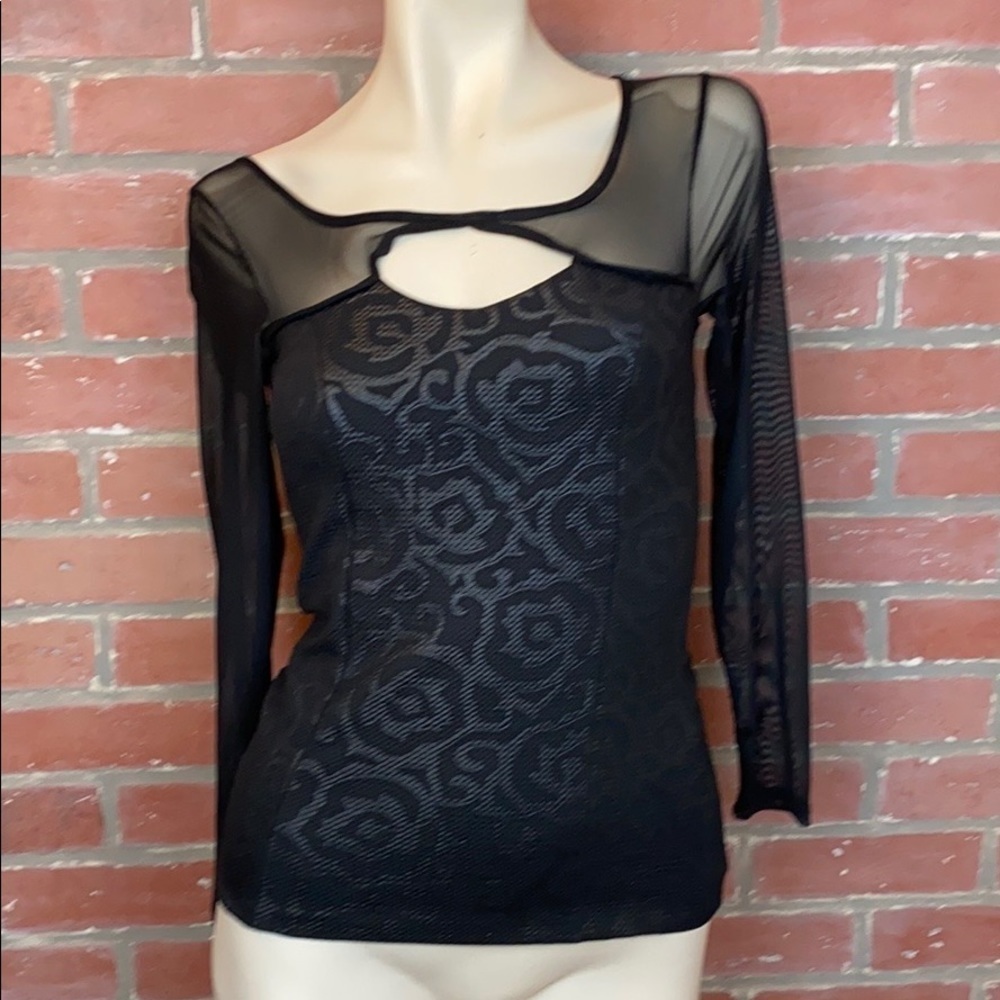 BLACK bodice with Mesh shirt - Picture 1 of 7
